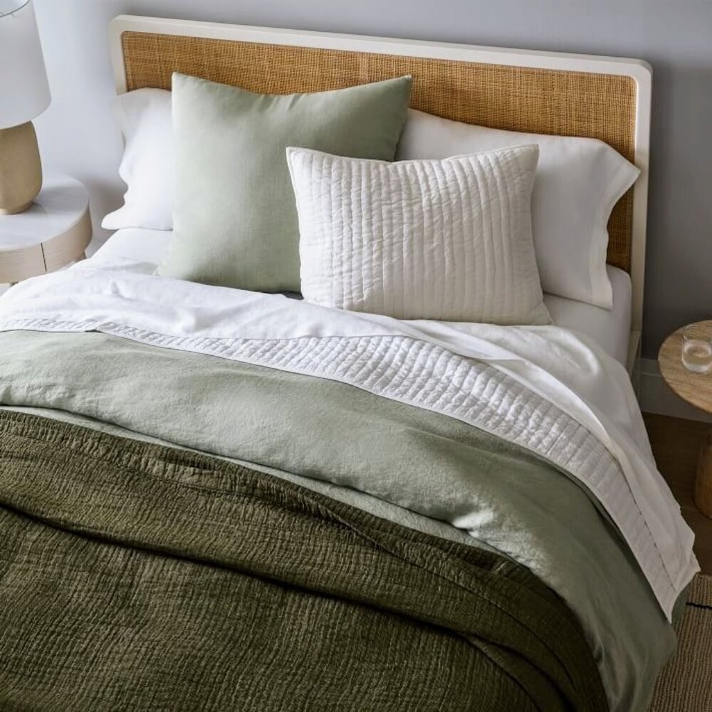 Washed Cotton Sateen Quilt Sham